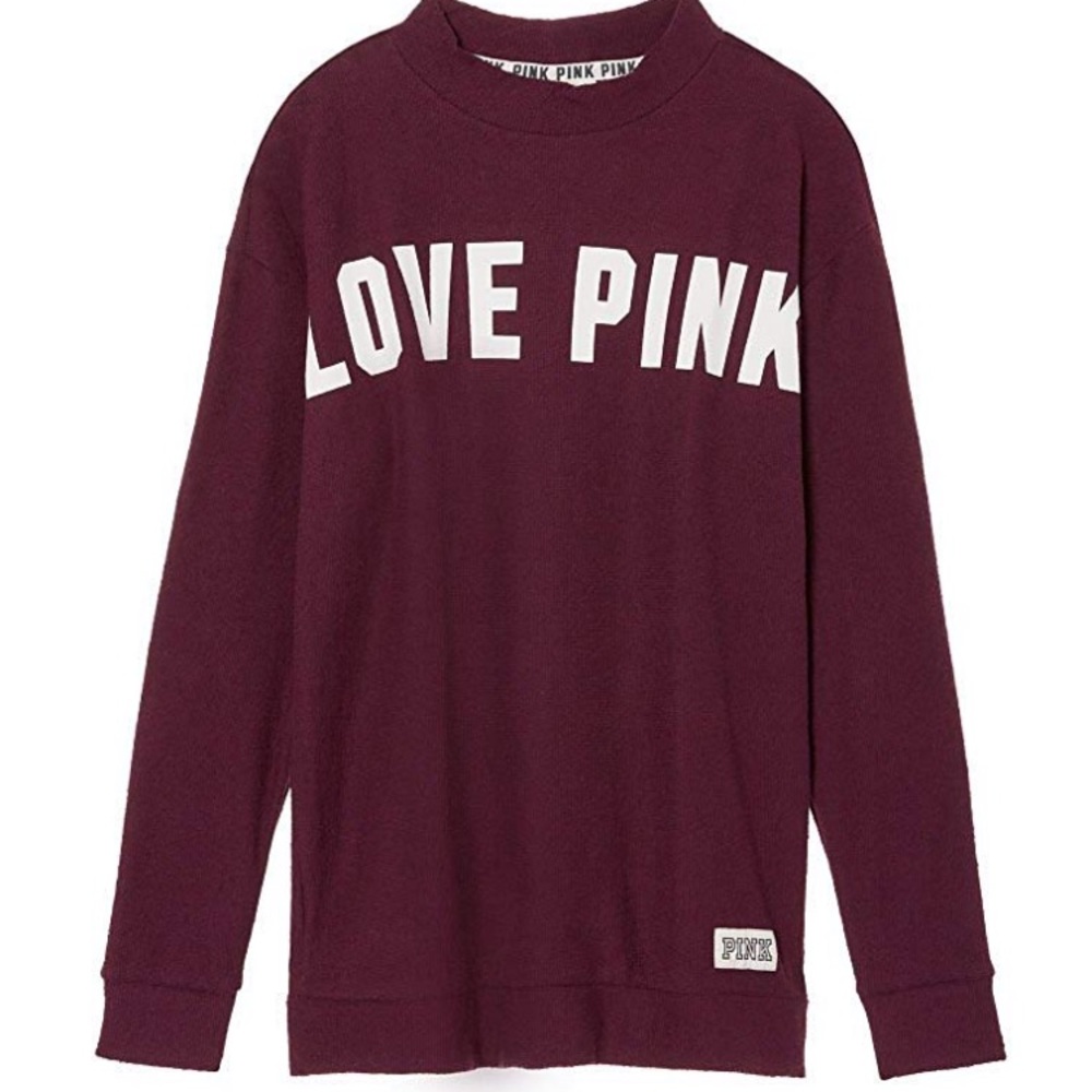 Victoria’s Secret Pink Stadium Mock Neck Pullover